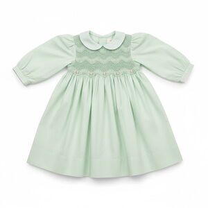 Petit Ami Mint Green Smocked Peter Pan Collar Vintage Dress | Girls 18 mos